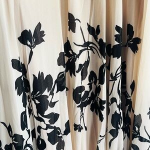 Floral Black and Cream Skirt